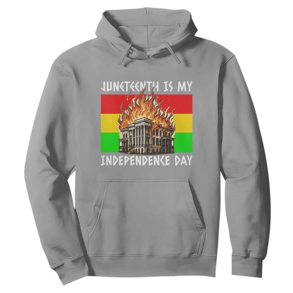 Juneteenth Is My Independence Day Hoodie Bold Afro Liberation Pan-African Flag - African Pride
