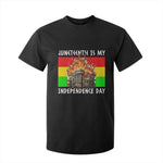 Juneteenth Is My Independence Day T Shirt For Kid Bold Afro Liberation Pan-African Flag - African Pride