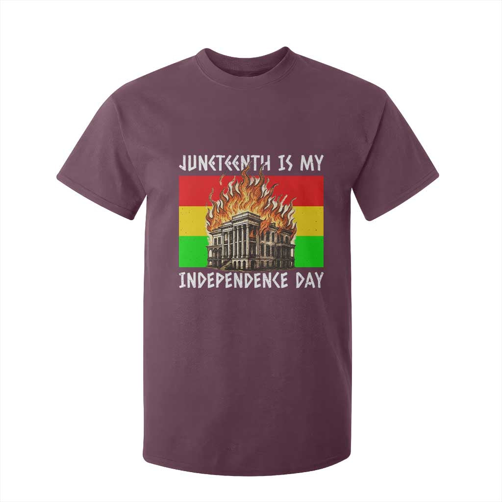 Juneteenth Is My Independence Day T Shirt For Kid Bold Afro Liberation Pan-African Flag - African Pride