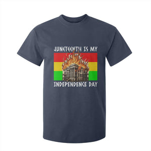 Juneteenth Is My Independence Day T Shirt For Kid Bold Afro Liberation Pan-African Flag - African Pride