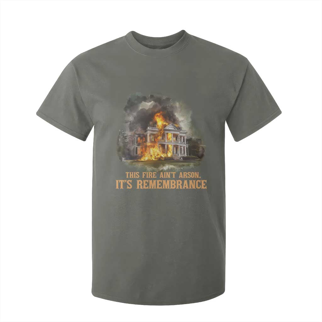 Juneteenth Ancestral Justice T Shirt For Kid This Fire Aint Arson It is Remembrance Black History - African Pride