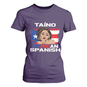 Afro Puerto Rico Hispanic Heritage T Shirt For Women Taino African Spanish Roots