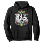 100 Years of Black Excellence 1926 2026 Hoodie African Tribal Pattern Heritage Celebrating Black History