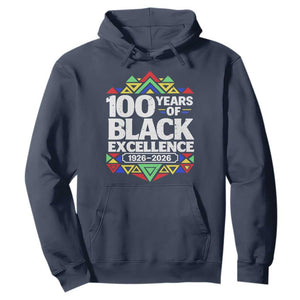 100 Years of Black Excellence 1926 2026 Hoodie African Tribal Pattern Heritage Celebrating Black History