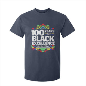 100 Years of Black Excellence 1926 2026 T Shirt For Kid African Tribal Pattern Heritage Celebrating Black History