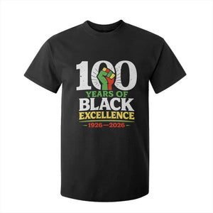 100 Years of Black Excellence 1926 2026 T Shirt For Kid Pan-African Raised Fist Pride Honoring Black History Legacy