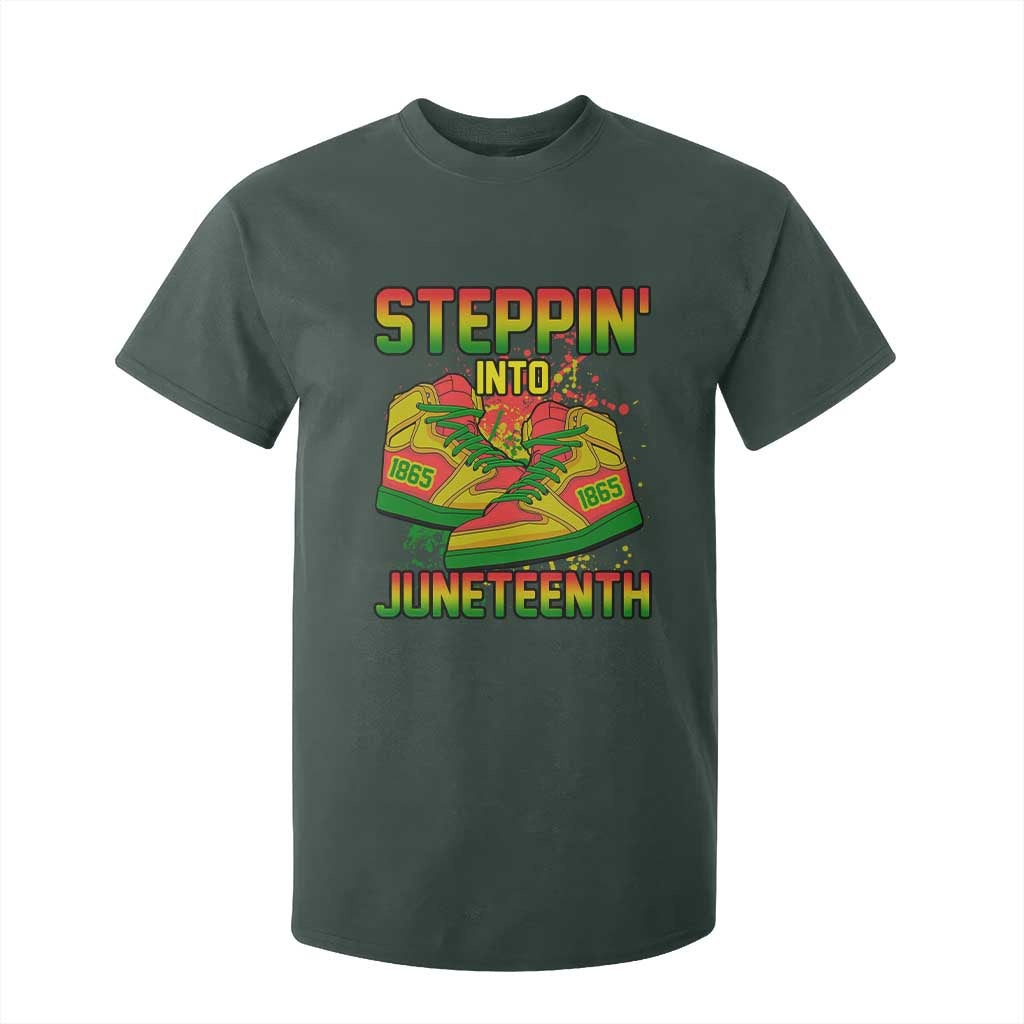 Steppin' Into Juneteenth 1865 T Shirt For Kid Freedom Day African American Pride