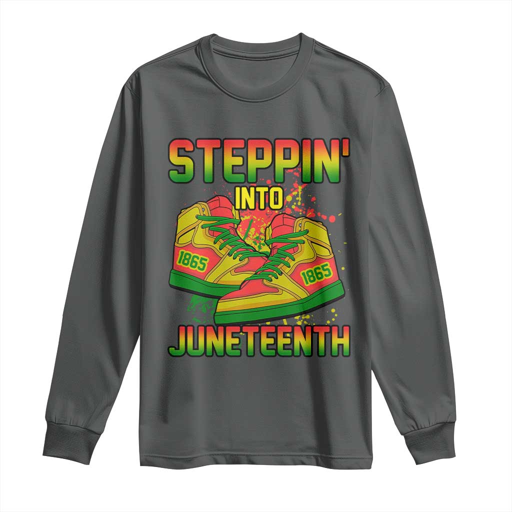 Steppin' Into Juneteenth 1865 Long Sleeve Shirt Freedom Day African American Pride