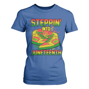 Steppin' Into Juneteenth 1865 T Shirt For Women Freedom Day African American Pride