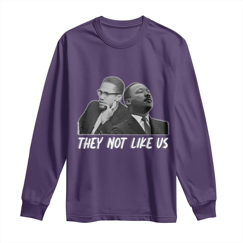 Malcolm X and MLK Long Sleeve Shirt They Not Like Us - African Pride