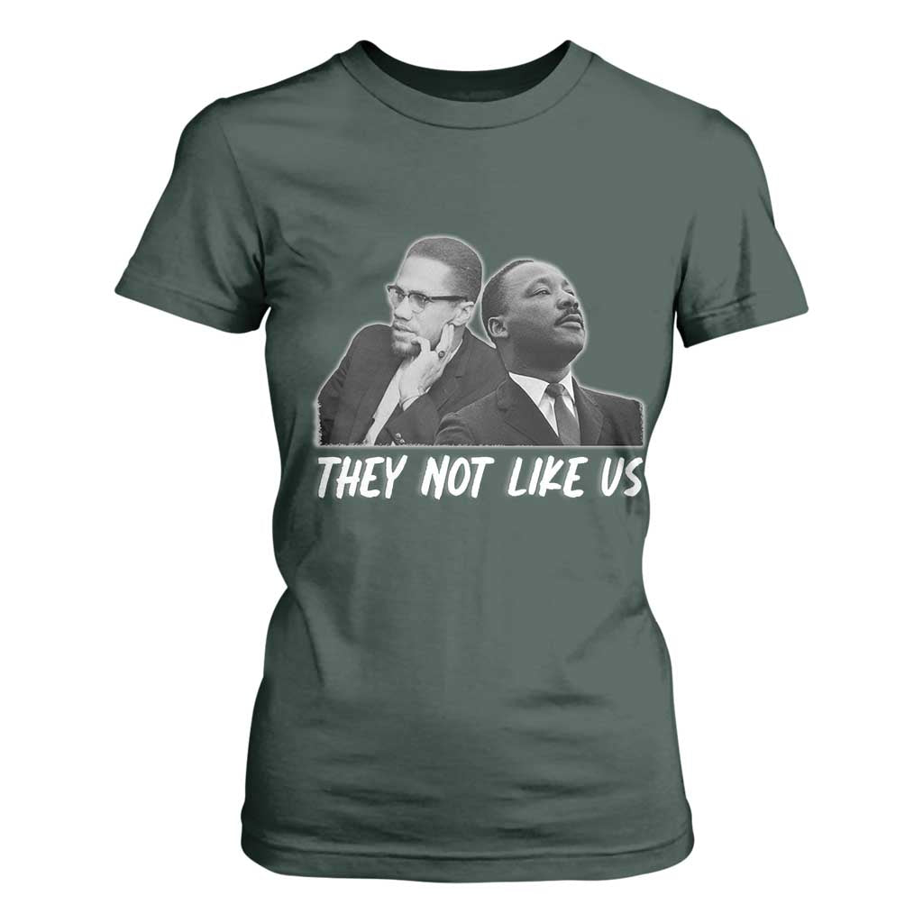 Malcolm X and MLK T Shirt For Women They Not Like Us - African Pride