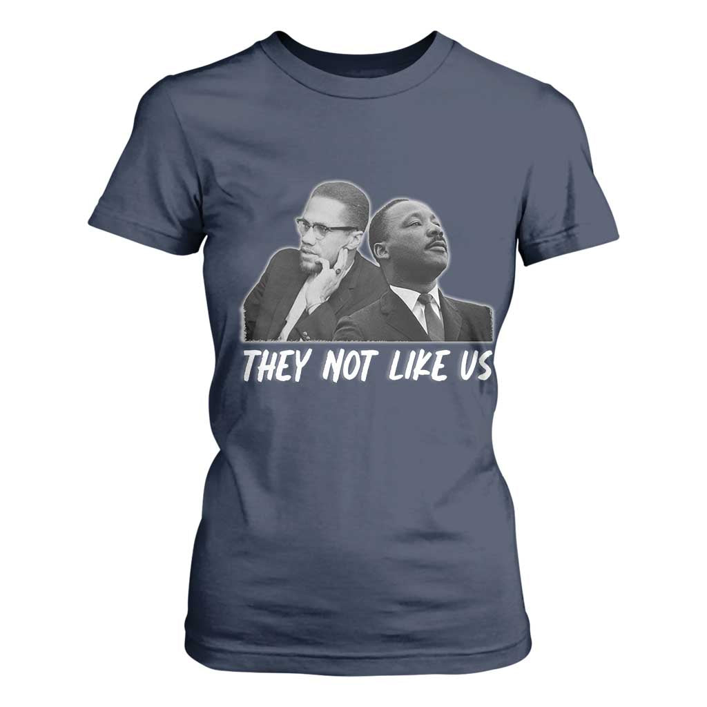 Malcolm X and MLK T Shirt For Women They Not Like Us - African Pride