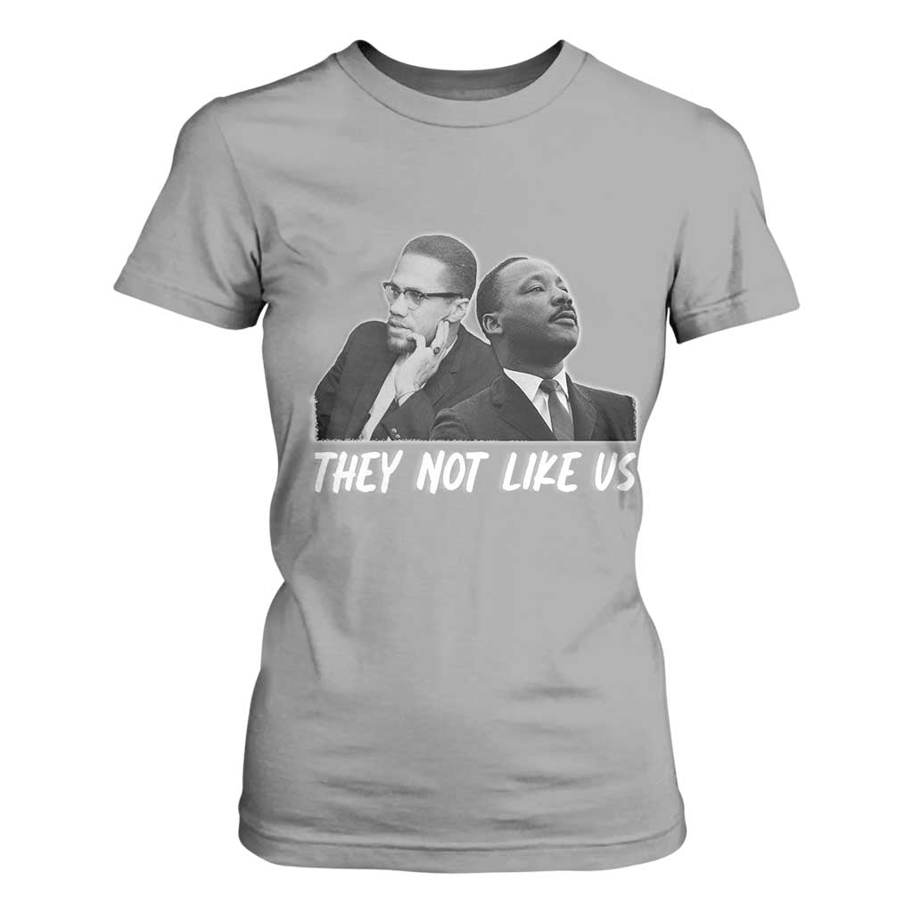 Malcolm X and MLK T Shirt For Women They Not Like Us - African Pride
