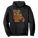 They Not Like Us Afro Queen Hoodie Melanin Magic Woman witth Headwrap and Sunglasses - African Pride