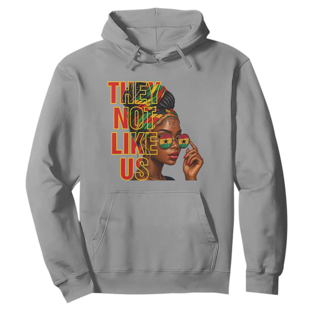 They Not Like Us Afro Queen Hoodie Melanin Magic Woman witth Headwrap and Sunglasses - African Pride