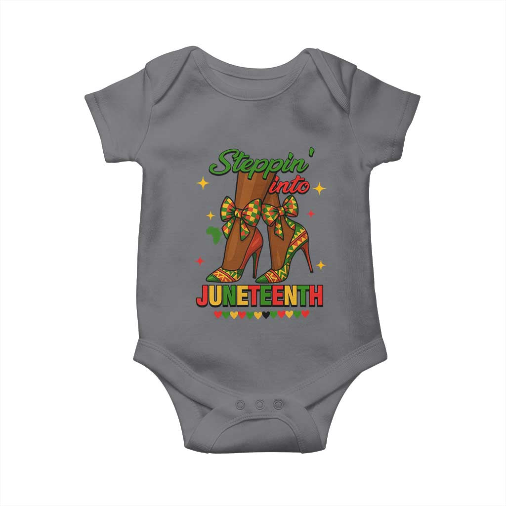 Stepping Into Juneteenth Baby Onesie Afro Diva High with African Pride - African Pride