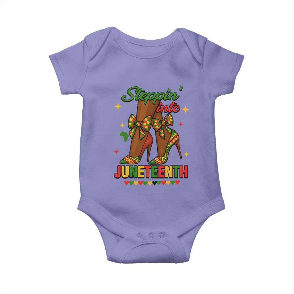 Stepping Into Juneteenth Baby Onesie Afro Diva High with African Pride - African Pride