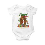 Stepping Into Juneteenth Baby Onesie Afro Diva High with African Pride - African Pride