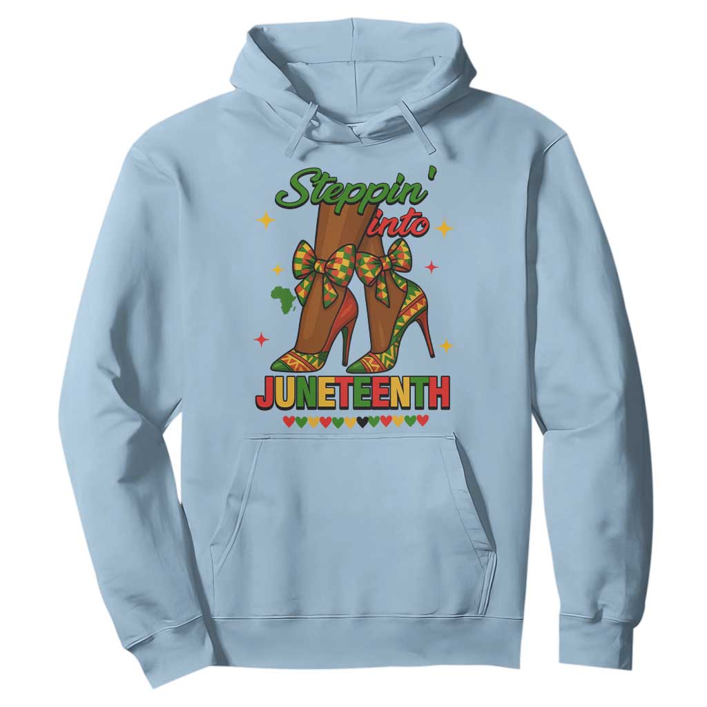 Stepping Into Juneteenth Hoodie Afro Diva High with African Pride - African Pride