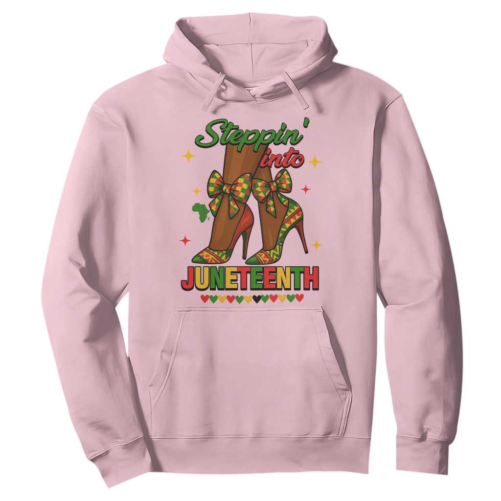 Stepping Into Juneteenth Hoodie Afro Diva High with African Pride - African Pride