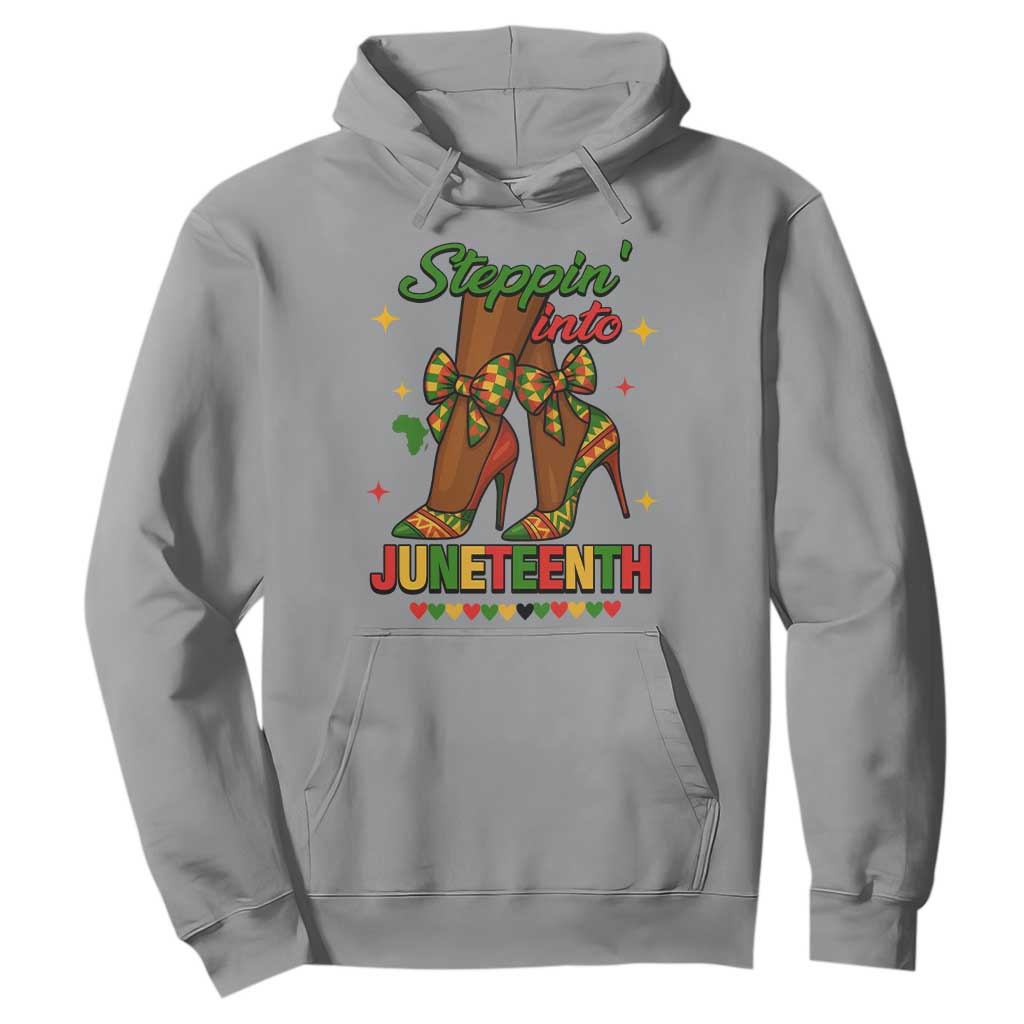 Stepping Into Juneteenth Hoodie Afro Diva High with African Pride - African Pride