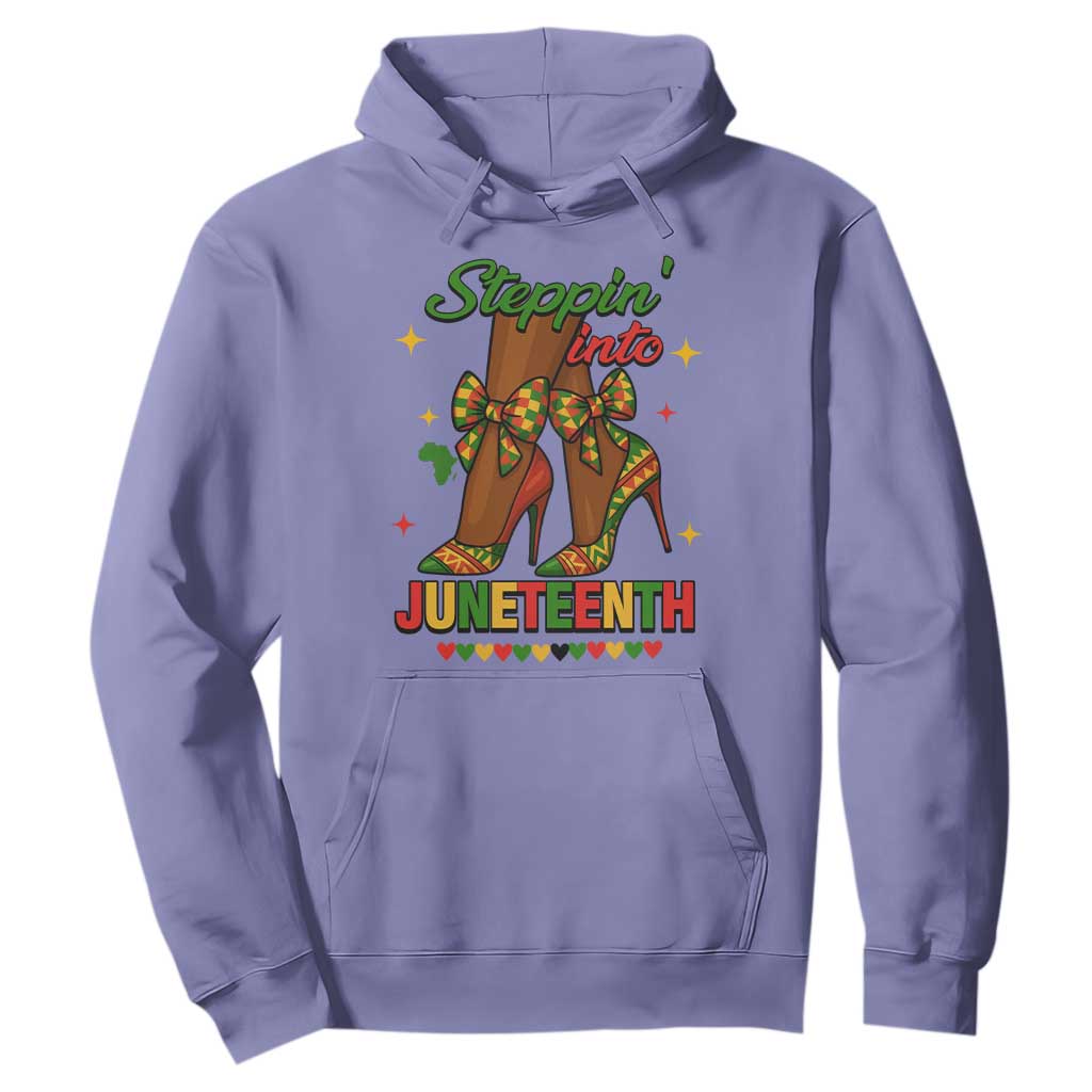 Stepping Into Juneteenth Hoodie Afro Diva High with African Pride - African Pride