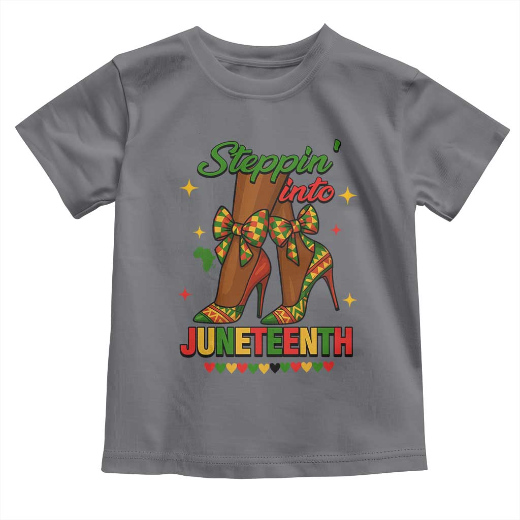 Stepping Into Juneteenth Toddler T Shirt Afro Diva High with African Pride - African Pride
