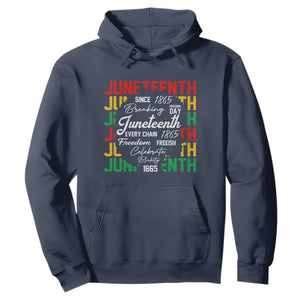 Juneteenth 1865 Hoodie Celebrate Black Freedom Breaking Every Chain - African Pride