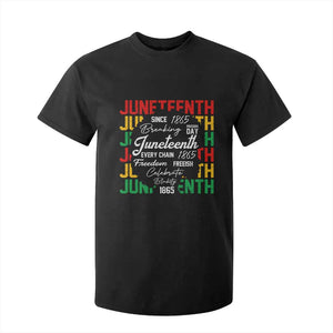 Juneteenth 1865 T Shirt For Kid Celebrate Black Freedom Breaking Every Chain - African Pride