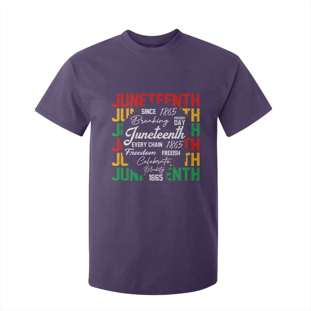 Juneteenth 1865 T Shirt For Kid Celebrate Black Freedom Breaking Every Chain - African Pride