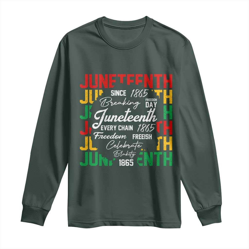 Juneteenth 1865 Long Sleeve Shirt Celebrate Black Freedom Breaking Every Chain - African Pride
