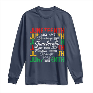 Juneteenth 1865 Long Sleeve Shirt Celebrate Black Freedom Breaking Every Chain - African Pride