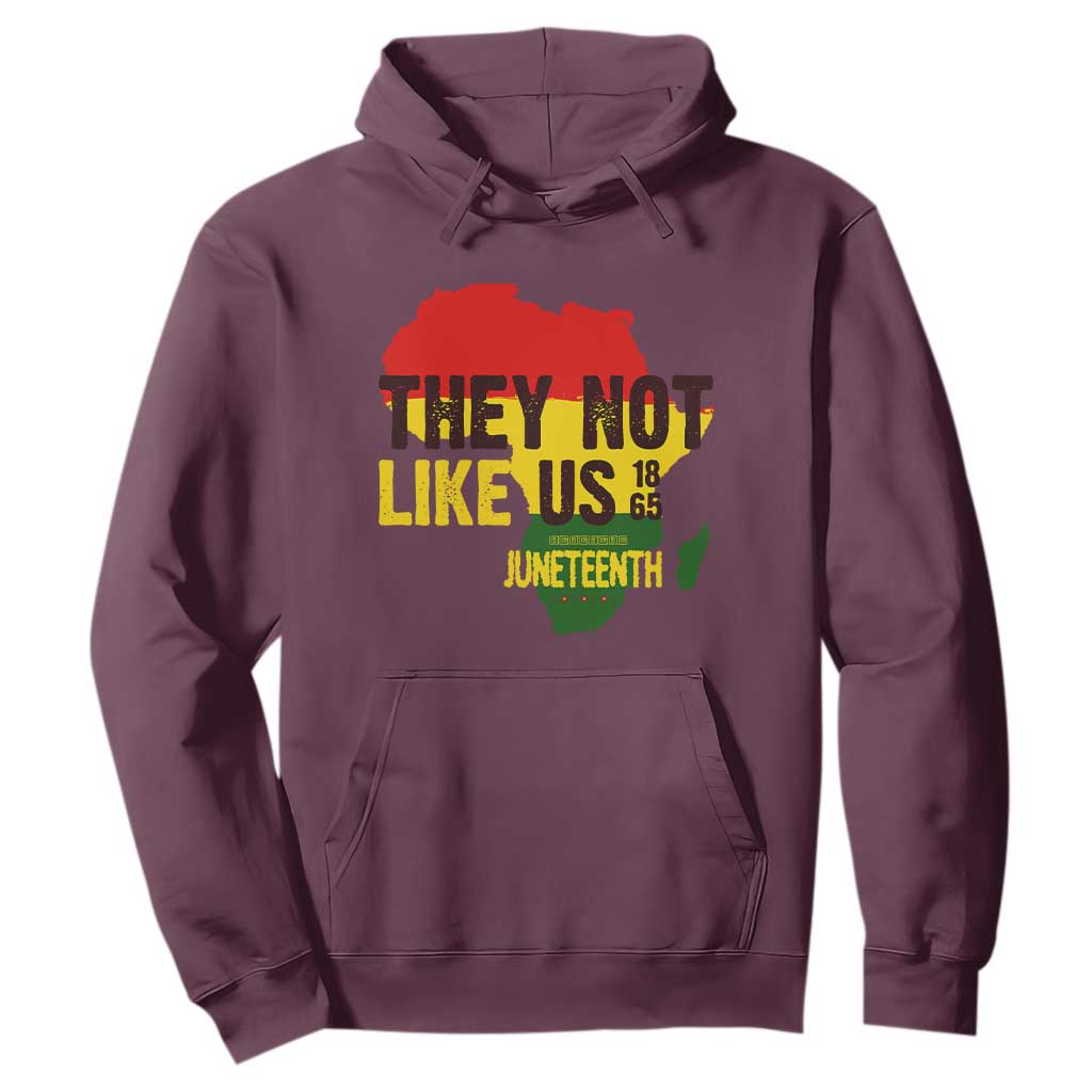 They Not Like Us Juneteenth 1865 Hoodie Afrocentric Africa Map Black Pride - African Pride