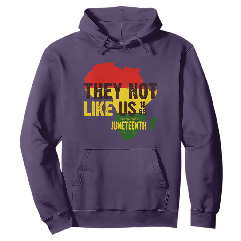 They Not Like Us Juneteenth 1865 Hoodie Afrocentric Africa Map Black Pride - African Pride