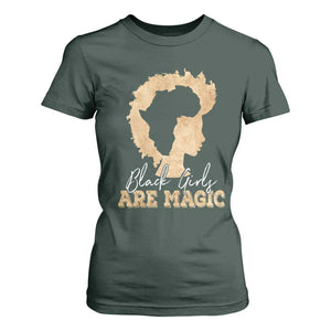 Black Girls Are Magic T Shirt For Women Afro Melanin Pride