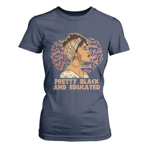 Afro Melanin Woman T Shirt For Women Pretty Black And Educated African American Pride