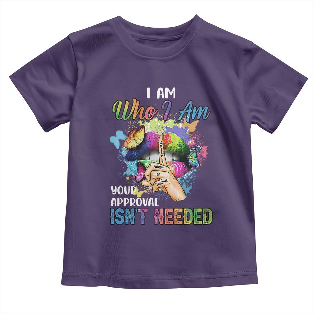 Black Queen Baby Shirt I Am Who I Am Your Approval Isn't Needed Colorful Butterflies