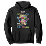Black Queen Hoodie I Am Who I Am Your Approval Isn't Needed Colorful Butterflies
