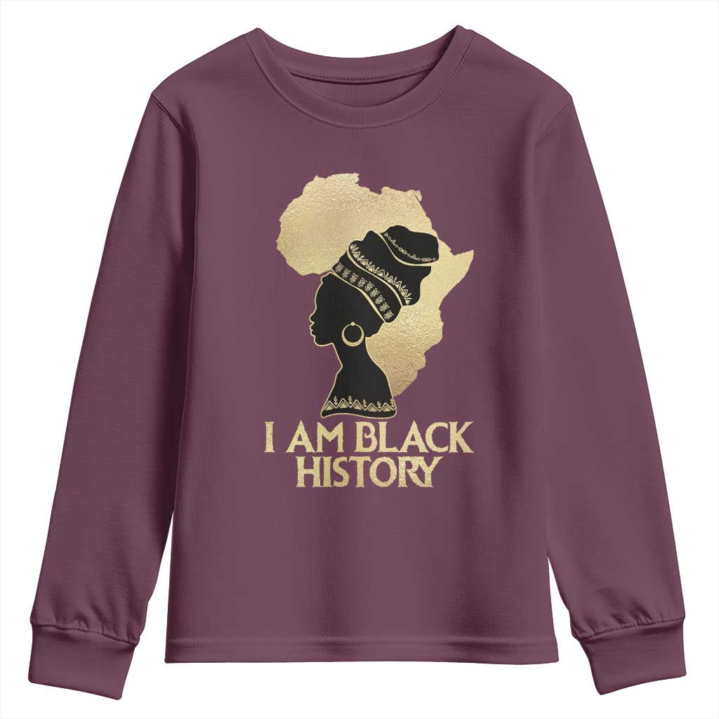I Am Black History Youth Long Sleeve Shirt Black Girls African American