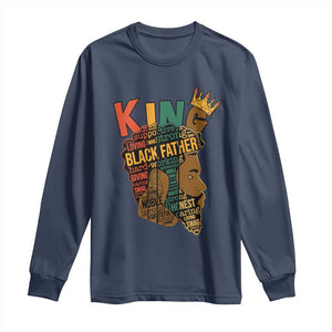 Black King Long Sleeve Shirt Black Father African American Men