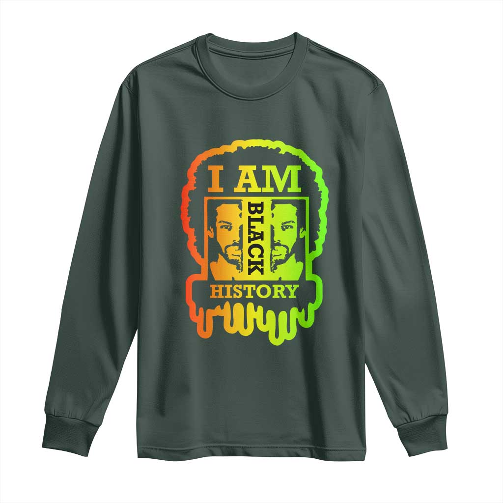 I Am Black History Long Sleeve Shirt Dope African American Men