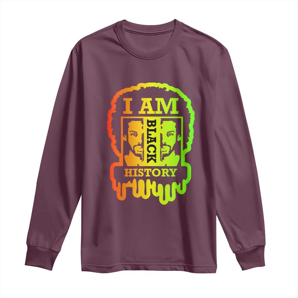 I Am Black History Long Sleeve Shirt Dope African American Men