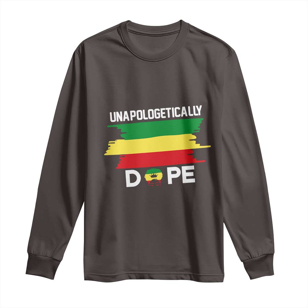 Black History Month Long Sleeve Shirt Unapologetically Dope Melanin Afro Black Pride