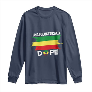 Black History Month Long Sleeve Shirt Unapologetically Dope Melanin Afro Black Pride