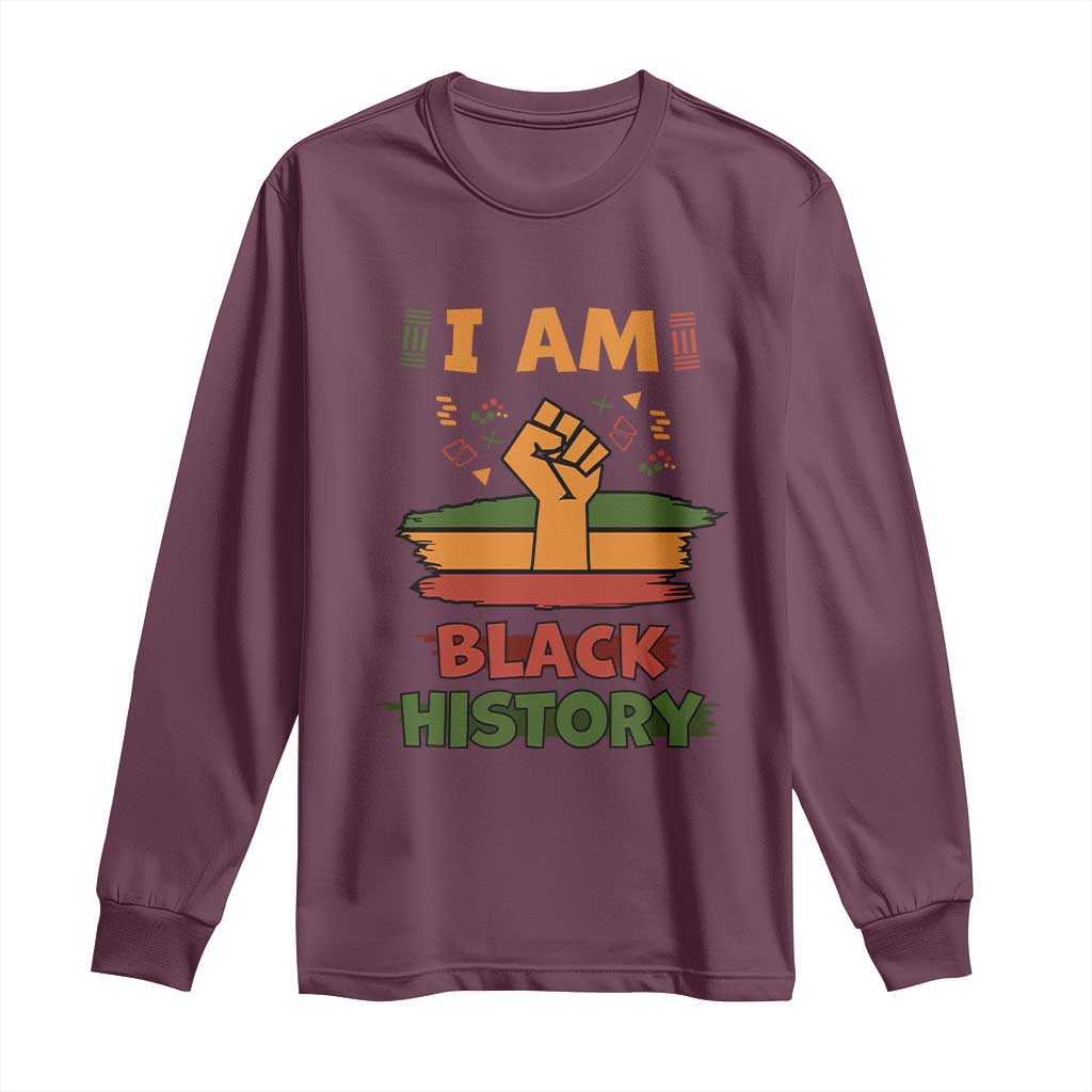 I Am Black History Long Sleeve Shirt African American Pride Celebration Month
