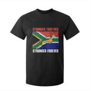 South Africa Rugby Springboks T Shirt For Kid Stronger Together Stronger Forever Go Bokke