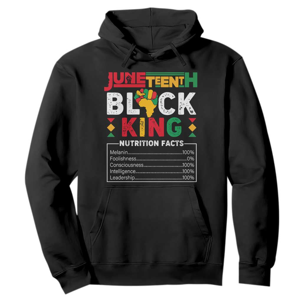 Funny Black King Nutrition Facts Hoodie African American