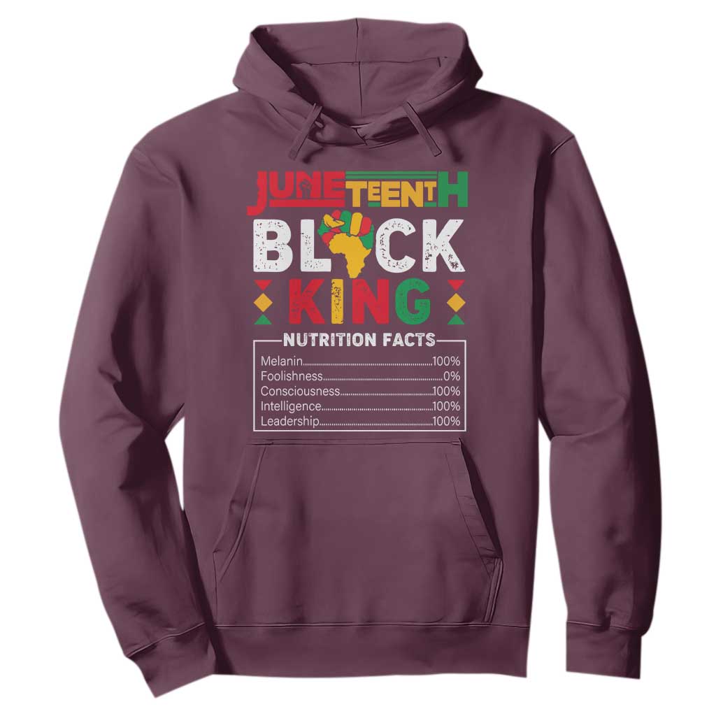 Funny Black King Nutrition Facts Hoodie African American