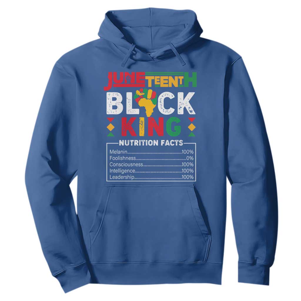 Funny Black King Nutrition Facts Hoodie African American