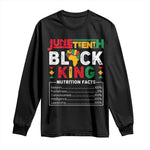 Funny Black King Nutrition Facts Long Sleeve Shirt African American